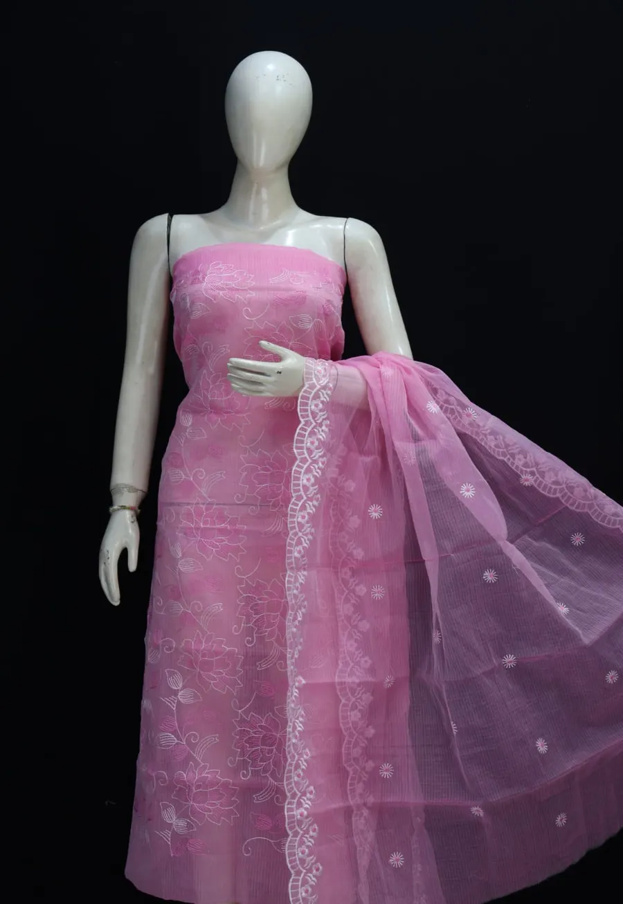 Elegant Kota Doria Soft Cotton Dress Material – Lightweight, Breathable & Handcrafted Perfection